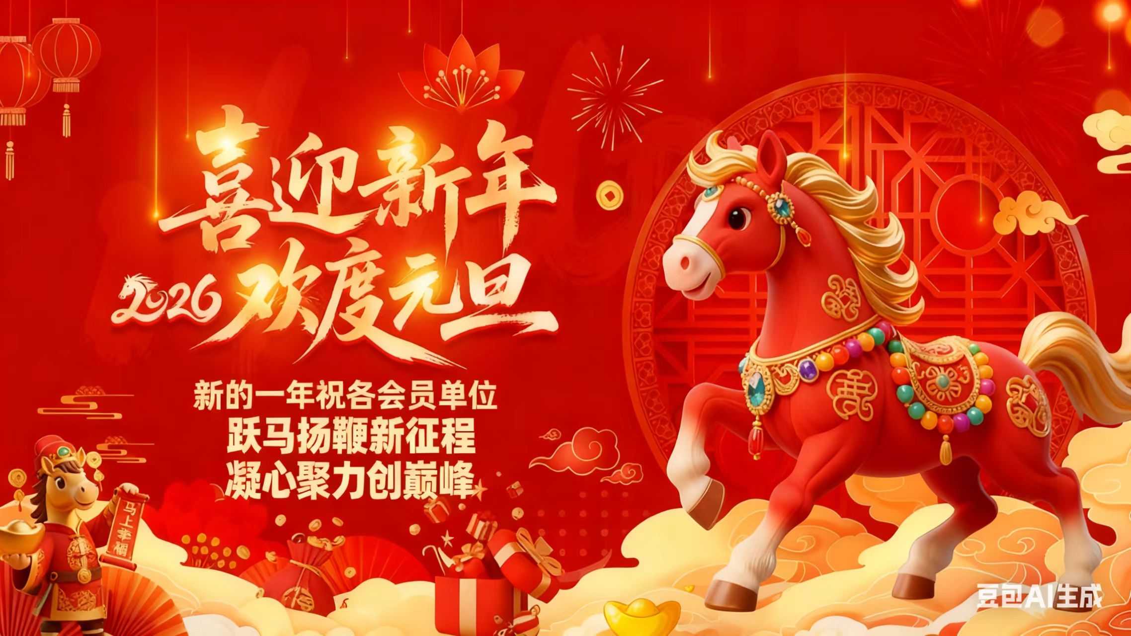 新的一年祝各会员单位跃马扬鞭新征程 凝心聚力创巅峰